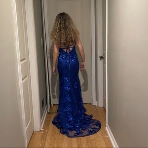 royal blue mermaid dress